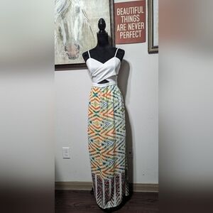 Jealous Tomato Criss Cross Front W/ Cutouts Maxi Dress